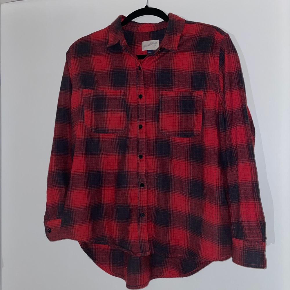 Plaid long sleeve flannel